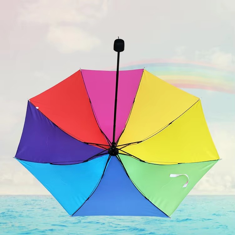 Φορητή 3πλη ομπρέλα Rainbow