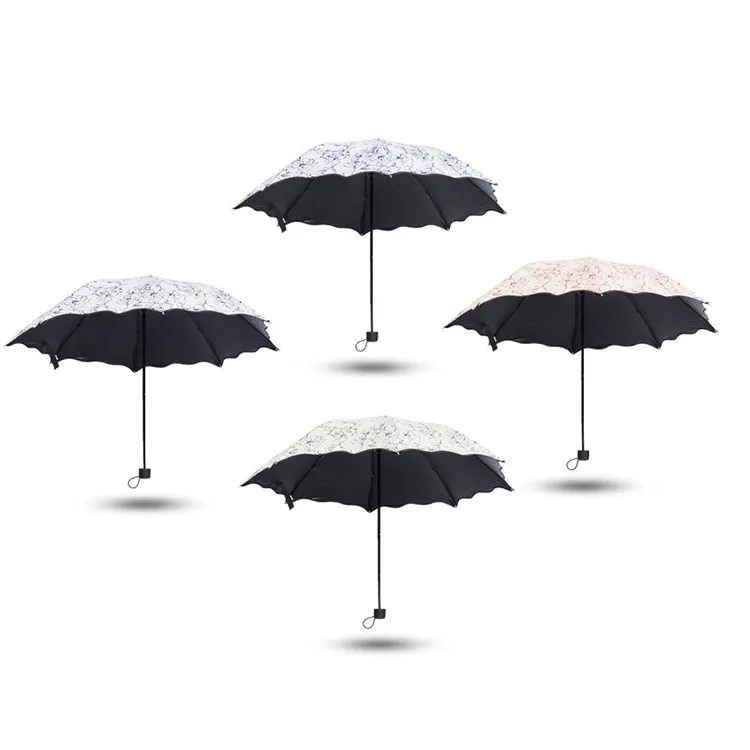 Αντι-uv windproof flower γυναίκες ομπρέλα
